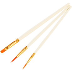 Dasababa彩色油畫筆 白色 3種組, 1套