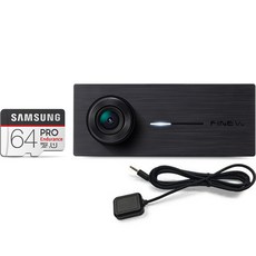 파인디지털 전후방 FHD NON-LCD 2채널 블랙박스 X33 + GPS 세트, 64GB