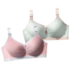 노와이어 우먼 스트라이프 수유브라 2p 세트