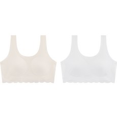 플로니아 심리스 주니어 학생 브래지어 2종 세트