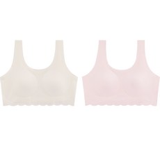 플로니아 심리스 주니어 학생 브래지어 2종 세트