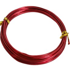 마다꾸미 수공예 컬러 철사 1.5m, 23 레드, 1개