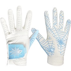 George Spirits 男款蜘蛛網粉彩高爾夫手套 左手用, 粉彩藍, 1個