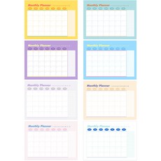 톡톡팬시 먼슬리플래너 패드 4종 세트, 랜덤발송, 1세트