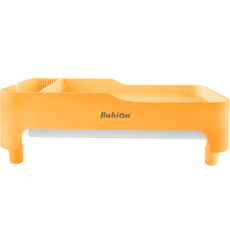Babion 寵物用3段式高度調節飲水餵食碗架, 橘色, 1個