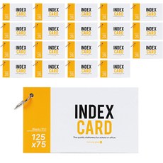 牽牛花 2000 無線信息卡 100 張 125 x 75 mm, 白色, 20個