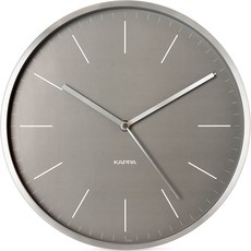 KAPPA 金屬框圓形靜音時鐘 IS260, 深灰色