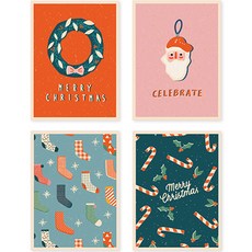 indi.k 聖誕節明信片 20p + 塑膠袋 20p 套組, 混合(明信片), 20個