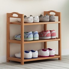 JNJ鞋子收納架多層原木收納3層 50*25*52cm, 單一顏色