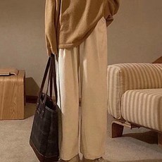 MeiChel 女款燈芯絨寬褲