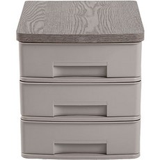 IRIS OHYAMA 愛麗思歐雅瑪 木板收納抽屜 WTDC-430RF 中, 3段, 灰色