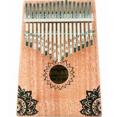 Roy Master 17音桃花心木卡林巴琴 花朵圖案, 1個