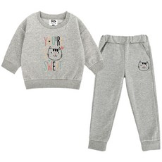 KIDSCREW 兒童甜心貓咪運動上下衣套裝