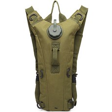 오티온 여행용 캔버스 등산 백팩 3L, 아미그린