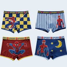 男童款Jcell帥氣蜘蛛人男孩四角內褲 4件組 P732