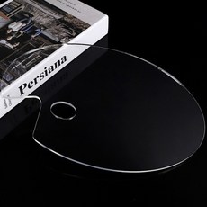 Dasababa 繪圖壓克力調色盤 橢圓形 3mm S, 1格, 1個