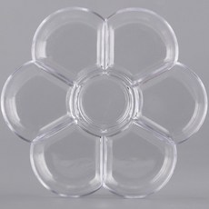 Dasababa塑膠調色盤 透明梅花, 7個空格, 1個