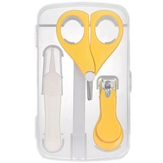 니드잇템 유아용 멀티 손톱깍이 4종 세트, 1세트, 옐로우