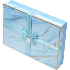 12000 大理石紋長方形團體禮物盒, 1個, 藍色