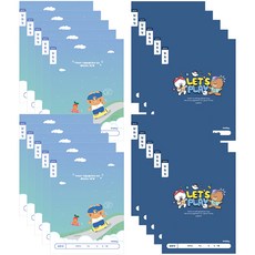 ibis 男童用 國小1-2年級 聯絡簿 寬格筆記本 12211 20頁 套組, 隨機出貨, 1套