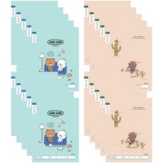 ibis 男童用 國小1-2年級 10格書寫筆記本 12205 20頁 套組, 隨機出貨, 1套