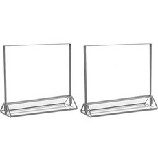 Ando透明雙面POP立牌 水平, 2個