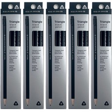 Pinkfoot 經典三角B鉛筆 10支組, 5組, 黑色