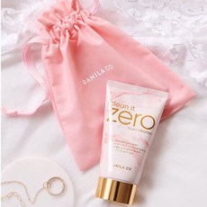 Banila co Clean It 零泡沫潔面乳大理石版 + 繩袋套裝, 120ml, 1組