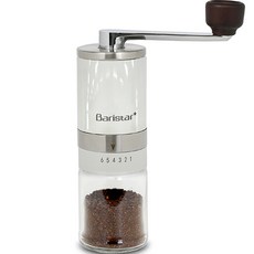 Baristar 수동 원두커피 그라인더, 화이트펄, 1개