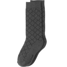 Heal Creek H242 圖案織紋半筒膝下襪, 麻灰色