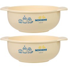 LILFANT 小小兵圖案玉米纖維餐碗, 2入, 混色