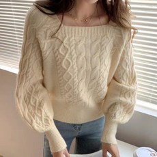 PAPERMENTS 方領麻花針織毛衣