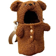 ASHWOLF 貴賓犬造型保溫瓶袋, 棕色, 1個