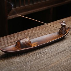 Melt-in 陶瓷原木感船型旅人線香座, 混合色