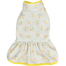 Blank Dog 可愛花卉圖案荷葉邊洋裝, 黃色