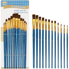 XINBOWEN 壓克力平頭畫筆 12件組, 1套, 12種