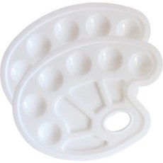 Citonic水彩畫調色盤 白色, 2個, 10格