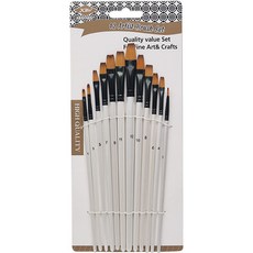 XINBOWEN 平頭油畫筆 12件組, 1套, 12種