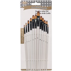 XINBOWEN 圓頭油畫筆 12件組, 1套, 12種