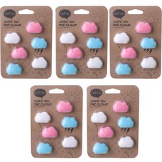 ABM 角色雲朵冰箱磁鐵, 5個, 混和顏色