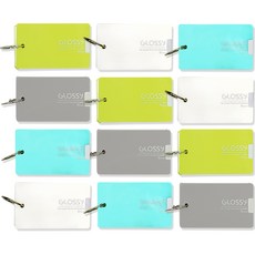 b fancy 1000光滑的PP迷你筆記本戒指詞彙4型X 3P集, 綠色，薄荷色，象牙色，灰色, 1套