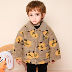 milk mile 童款小熊圖案毛絨外套