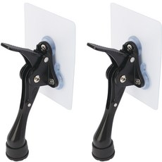 黏貼式馬蹄造型門擋 黑色, 2個