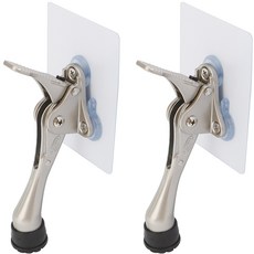 馬蹄造型黏貼式門檔 灰色, 2個