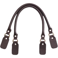 byhands 手提袋皮革手柄帶, 2個, 棕色