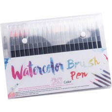 더조넷 軟式水彩軟毛筆 20色, 158 x 92 mm, 1個