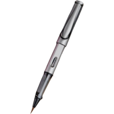 初學者攜帶式書法毛筆 透明 灰色, 字跡長度14cm, 1個