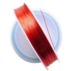 공예 컬러 철 와이어 16 0.3mm, 오렌지, 1개