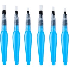 柔軟水彩筆 08 扁平藍色 6件組, 150mm, 1套