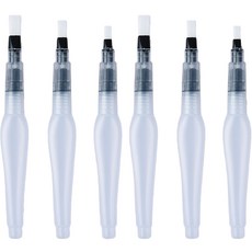 柔軟水彩刷 10 橢圓形平頭 白色 6件組, 150mm, 1套